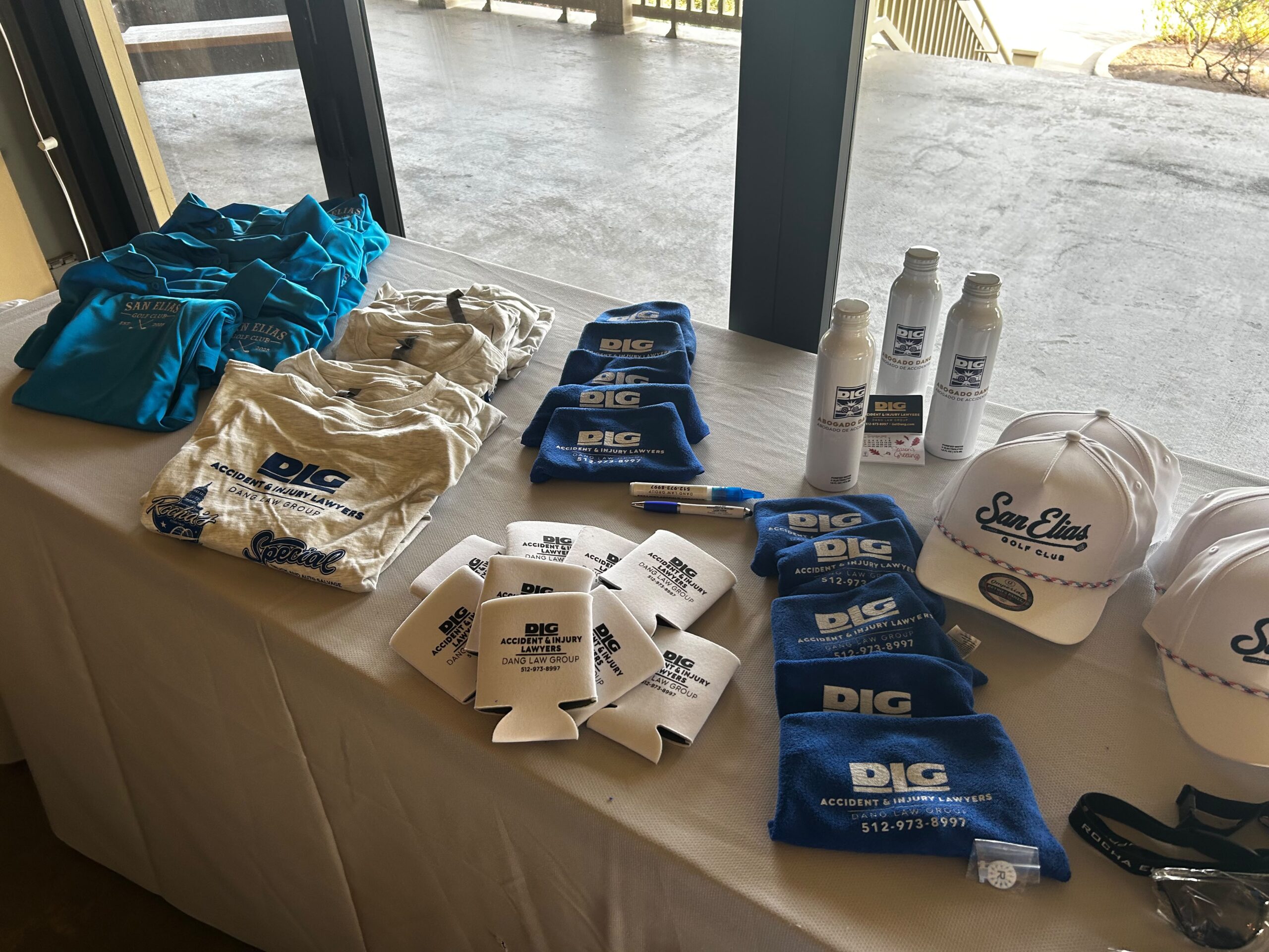 dlg golf tournament swag table